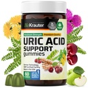 BIO KRAUTER Uric Acid Tuki Gummies - 60 Vegan Chews - Uric Acid Support w/Tart Cherry & Chanca Piedra 4:1 Uutteet - Luonnollinen munuaislisä w/Milk Thistle ja Turmeric