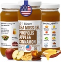 Biolore Wildcrafted Sea Moss Gel Propolis - Apple & Cinnamon 16 oz - Maustettu meri Moss Gel kanssa Essential Vitamiinit & Trace Minerals - Vegan Superfood - Made in USA, Gluteeniton, Ei lisättyä sokeria