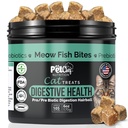 Lemmikki Chef Meow Bites: Premium Pro & Prebiootti Digestion Kissan herkkuja - Parantaa digestio - Parempi tan Fortiflora Probiootit kissat - Pysäyttää kissan oksentelu All Ages