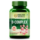 Himalajan Organics B-vitamiinikompleksi, jossa 100% RDA B1, B2, B3, B5, B6, B9 & B12 120 Veg tablettia