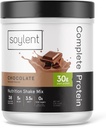 Soylent Complete Protein Powder, Chocolate, 30g Protein Shake for Muscle Growth and Recovery, BCAAs, DHA, MCT, 28 Vitamiinia & Minerals, Zero Sugar, Gluteeniton, Vegan - 1.25lb