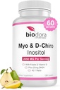 Myo& D-Chiro Inositol täydennysosa, jossa Folaatti ja D-vitamiini, 40-1 suhde, Sisältää DHEA, Auttaa Hormonitasapaino, Munasarjafunktio, 2050mg per palvelin, 120 kapselia