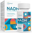 NADH + CoQ10 + D- ribose täydennysosa, lisää NAD+ Supplement for Energy, Väsymys, 60 kapselia