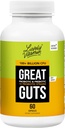 LIVELY VITAMIN CO. Great Guts Probiootti - 100 miljardia PMY Probiootti - Balance Gut Microbiome, GI Tract, tulehdus, ruoansulatushäiriöt, refluksi, vatsavaivat, & ripuli - 60 Caps