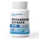 Puregen Labs Kaliumsitraatti 99 mg Elementti Kalium Supplement . Ei haitallisia lisäaineita.