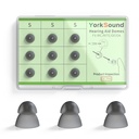 Set of 9 Kuulo Aids Kupolit, Silicone Power Kupolit Sulje Kupolit Korva Vinkkejä, Kuulo Aid Korvaava Kupolit, Sure Fit RIC Rite ja Open Fit BTE kuulovahvistin, Smoky Color, Pieni