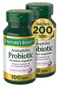 Nature's Bounty Acidophilus Probiotic, Daily Probiotic Supplement, Ruoansulatus, 200 tablettia, Twin Pack