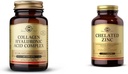 SOLGAR Collagen Hyaluronic Acid Complex, 30 tablettia - Hydrolysoitu kollageeni tyyppi 2 - Auttaa & kelated Sinkki, 250 tablettia - Sinkki terveelle iholle - tukee solujen kasvu & DNA Formaatio