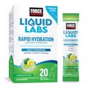 FORCE FACTOR Liquid Labs Elektrolyyttejä Powder Packets. Lemon Lime...Hydration Packets to make Elektrolyytti vettä 5 Essential Elektrolyyttejä, Vitamiinit, Minerals ja antioksidantit, 20 Stick Packs