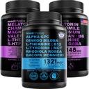 MEDCHOICE Sleep Melatoniini (180ct) ja nootrooppiset aivot (60ct) täydennysosa Bundle - Wellness Duo for Sleep, Brain, Focus, & Mood Support - Vegan, ei-GMO, Gluteenittomat