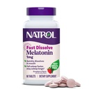 Natrol Fast liuottaa melatoniini 1 mg, uni tuki aikuisille