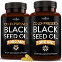 NEW AGE Musta siemenöljy Softgel Kapselit - Premium Kylmäpainettu Nigella Sativa tuottaa puhdasta mustaa Cumin Seed Oil - ei-GMO & kasvissyöjä (120 Softgels)