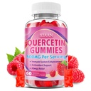 Quercetin Gummies 500 mg lapsille ja aikuisille, Luomu Quercetin täydentää bromelainsinkki C- ja D3 tukea antioksidantti ja immuunijärjestelmä terveys, vadelma maku 60