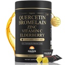 8-in-1 Quercetin ja bromelaiinigummien 1000 mg, korkea teho Organic Quercetin täydennysosa sinkki & C-vitamiinin, vanderberryn, sesonkiaal Wellness & Immuuni tuki, vegaaninen, sokeriton, 120 Gummies