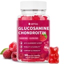 Glukosamiini Chondroitin Gummies MSM & Elderberry Extra Strength 3000MG - Joint Support, antioksidantti Immuuneja täydentää aikuisille, miehet & naiset - 90 vadelma Gummies