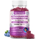Sokeriton 2000 mg Glukosamiinikrondroitiini Gummiet, extra Strength Glukosamiini Chondroitin MSM & Turmeric, Joint Support Supplement, antioksidantti Immuuni tuki - 60 Gummies