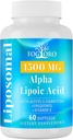 Fogoro Alpha Lipoic Acid 1500 mg-liposomaalinen ALA Supplement for Cellular Energy Production,Lipid Metabolia, Free Radical Scavenger,60 Softgels