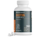 Bronson Biotin 10 000 mcg, tukee terveet hiukset, iho ja kynnet, kasvissyöjä, ei-GMO, 360 tablettia