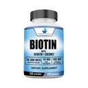 American Standard Supplements Biotin 20 000 mcg Keratin, Coconut Powder ja Sinkki, Biotin Supplement naisten ja miesten, 120 kasviskapselit, 120 päivän tarjonta