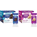 Quest Frosted Cookies Twin Pack, suklaakakku 16 Evästeet & Syntymäpäiväkakku 16 Evästeet, 1g sokeria, 10-11g proteiinia, 2g Net Carbs