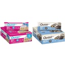 Quest Syntymäpäiväkakku & Cookies & Cream Dipped proteiinipatukat, korkea proteiini, gluteeniton, Keto Friendly, 12 kreivi
