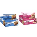 Quest Blueberry Muffin (12 kreivi) ja White Chocolate Vadelma (12 kreivi) Proteiini Bars Bundle, korkea proteiini, Gluteeniton