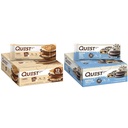Quest S'mores & Cookies & Cream Dipped Protein Bars Bundle, korkea proteiini, gluteeniton, Keto, 12