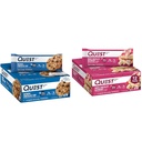Quest Nutrition Kaurapuuro Suklaa Chip Protein Bar, Korkea proteiini, Low Carb, Gluteeniton & Valkoinen suklaa Vadelma Proteiini Bars, Korkea proteiini, Matala Karb, Gluteeniton