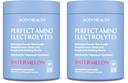 BodyHealth PerfectAmino Electrolytes Powder No Sugar, Hydraation Fasting Keto Zero Sugar Electrolytes Drink Mix with Trace Minerals - NSF Certified for Sport - Watermelon - 66 Tarjoilut (paketti 2)
