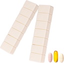 2Pack Viikoittain pilleri Organizer, extra suuri 7 päivää pillereitä Matka päivittäin pilleri laatikossa kalaöljyä, kalsium tabletteja täydentää ja muut vitamiini pilleri