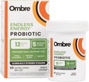 Ombre Endless Energy Probiotic Supplement, Tukee luonnonenergian tuotantoa, muistia, Focus & Gut Health, 12 miljardia PMY, Kestoaika vakaa, 30 tarjoilua