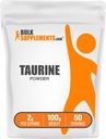 BulkSupplements.com Taurine Powder - Taurine Supplement, Aminohappo Supplement for Energy - makuamaton & Gluteeniton, 2g per tarjoilu, 100g (3.5 oz) (pakkaus 1)