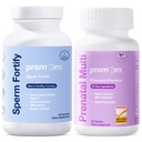 Premom Mies Siittiöiden Fortify Kapselit - Mies Hedelmällisyyttä Lisäravinteet miehille - Prenataali vitamiineja naisille Bundle 