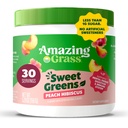 Amazing Grass Sweet Greens and Superfoods Powder for Dgestive Health, Greens Powder, Dgestive Enzymes, Probiootit, Spirulina, klorella, Peach Hibiscus, 30 Tarjoilut