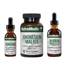 NutraMediax Energy Set - 3-Piece Kit sisältää uutteet Astragalus, Rhodiola, Ginseng & Schisandra, Burbur-Pinella Detox Drops & Magnesium Malate kapselit yleistä hyvinvointia