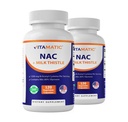 Vitamaattinen NAC-lisä N-asetyyli-L-kysteiini (NAC) maito Thistle 50:1 uute - Tukee Immuuni, hengitysteiden, maksan terveys, 1200 mg per tarjoilu, 120 Veg kapselia - 2 pakkaus