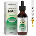 Liposomal Liquid NAC Drops, NAC Supplement N-Acetyl Cysteine, NAC 600 mg maito Thistle & Quercetin aikuisille ja lapsille, maksan ja keuhkojen, immuunien ja antioksidanttien tuki, ihon ja solujen terveys, 2 Fl Oz