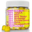 Sokerittomat Gummiet Kromipikolinaatti TUDCA NAC Organic Ceylon Cannamon Milk Thistle Berberine 