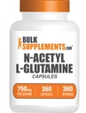 BulkSuplements.com N-Asetyl L-Glutamiinikapselit - Glutamiinilisä, Aminohappolisä - Gluteeniton, 1 kapseli per tarjoilu (750 mg), 360 Määrä (pakkaus 1)