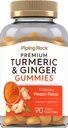Piping Rock Turmeric ja inkivääri Gummies 90 Count ...