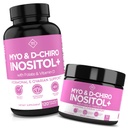 Optify Inositol täydennysosa Bundle ... Myo- inositoli, D-Chiro- inositoli, Folaatti & D- vitamiini ... Kapseli & jauhe 60 päivän ajan...