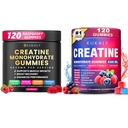 Kreatiini Monohydraatti Miehet ja naiset, 9000MG Creatiini Gummies Sugar Free - BCAA 2:1, B12 B6 Boost Strength, Focus & Endurance, Vegan, ei-GMO
