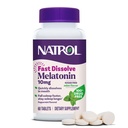 Natrol Melatoniini 10 mg Nopea liuotus Tabletit - Piparminttu maku, 60 kreivi, uni tuki, Nopea liuottaminen Melatoniini aikuisille, 60 päivän toimitus