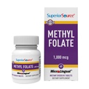 Superior Source Metyyli Folate 1000 mikrog - Folaatti Supplement for Women & Methylated Folaatti Supplement Tukee Terve Hermosto & Punaiset Verisolut - 60 Resoriblettiä
