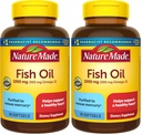Nature Made Fish Oil Omega 3 Lisäravinteet, 1000 mg Softgels, Omega 3 Fish Oil for Healthy Heart Support, 90 Softgels, 45 Day Supply (Pack of 2)