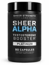 Sheer Strength Labs Testosteroni Booster T-Booster miehille - kliinisesti tuettu annos, vahvin Formula - valmistettu USA:ssa - Premium Blend Fadogia Agrestis Tongkat Ali ja Shilajit. 30 Palvelijat