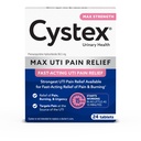 Cystex Maximum Strength UTI Pain Response Tablets - 99, 5 mg Phenatsopyridiini HCl nopeasti lievittää palamista ja virtsarakon epämukava - 24 Count