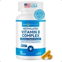 Inner Brightness B-vitamiinikompleksi - täysin methylated Active B12, B6, Folate - for Energy, Focus, Mood & Nerve Health - Ei-GMO Vegaani gluteeniton B1, B2, B3, B5, B7-90 kapselit 3 kuukautta
