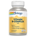 SOLARAY-vitamiini B Complex 100mg - soluenergia, hermo- ja sydänterveyden tuki - tarvikkeet Kaikki 8 B Complex-vitamiinit - B12, B1, B2, B3, B6, Niasiini, Foolihappo ja Biotin - Vegan, 100 tarjoilua