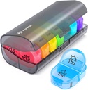 AUVON Pill Box 2 Kertaa päivässä, Viikoittain Pill Organizer AM PM kanssa 7 Daily Pocket Case pitää vitamiini, lääketiede, lääketiede, ja täydentää